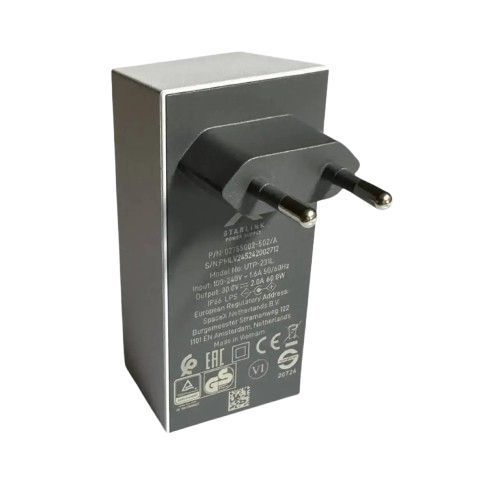 Оригінальний блок живлення Starlink Mini 60W з європейською вилкою starlink_mini_power_supply фото