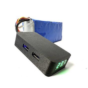 Блок живлення перехідник від FPV акумулятора 3 8S (XT60) 2 USB + DC 5.5 x 2.1 мм 3_8s_xt60_2 фото