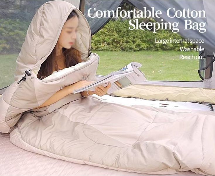 Спальний мішок туристичний LEVORYEOU 0&ndash;5&deg;C (220&times;95 см) sleeping-caot-3777 фото