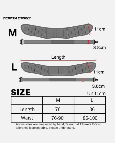 РПС Розвантажувальний пояс TOPTACPRO (TP8401)Tactical Belt Load Bearing MOLLE Duty Quick Release Airsoft M poias-toptacpro(тр8401)-m фото