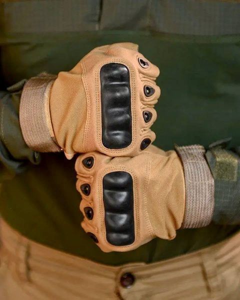 Тактические беспалые перчатки Армейские с Защитой косточек HARD Coyote М gloves-hard-m фото