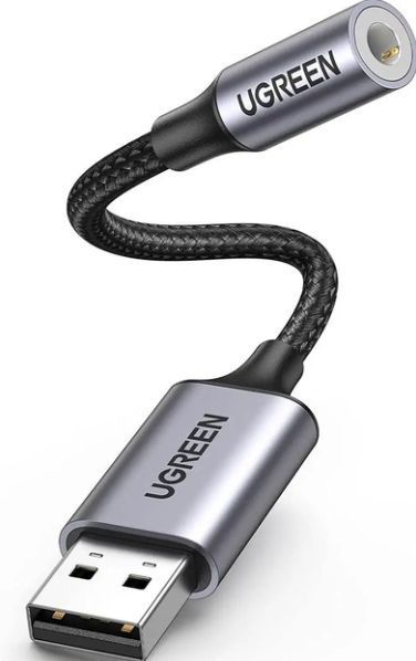 Перехідник Ugreen CM477 USB to 3.5 мм Audio Adapter 25см ugreen-cm477 фото