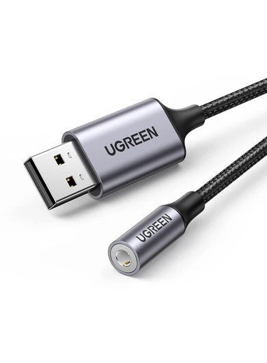 Перехідник Ugreen CM477 USB to 3.5 мм Audio Adapter 25см ugreen-cm477 фото