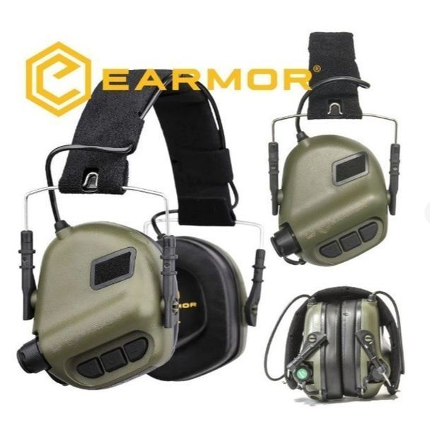 Навушники активні тактичні для стрільби EARMOR M31 Foliage Green EARMOR-M31 фото