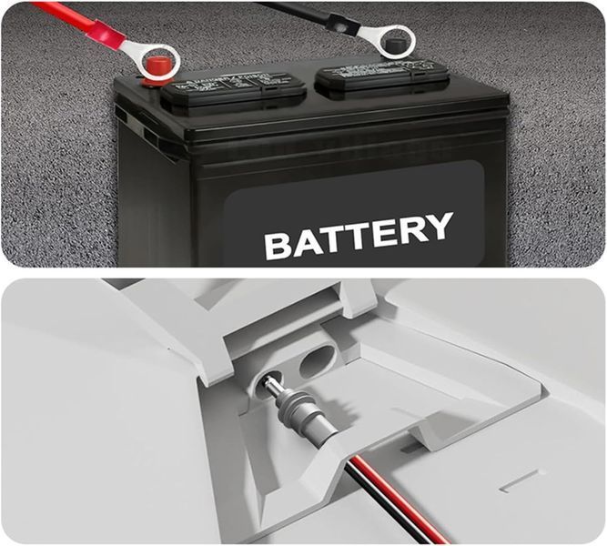 Кабель живлення для Starlink Mini від акумулятора 12V з запобіжником та клемами 1м sl-mini-batt-fuse-1m фото
