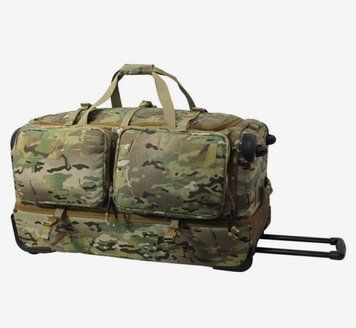 Тактична сумка на колесах 100 л з висувною ручкою, мультикам tac-100l-multicam фото