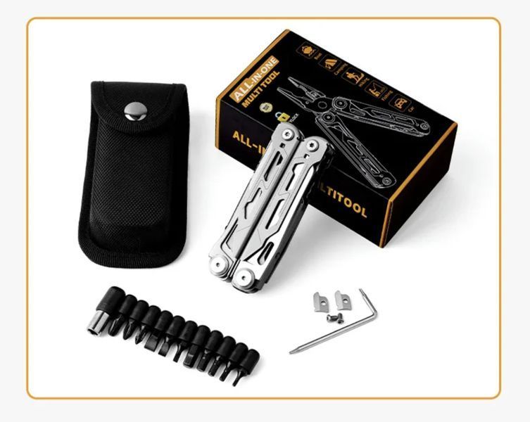 Мультитул тактический из нержавеющей стали серый Multitool-silver фото