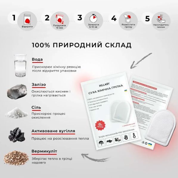 Пак Термохімічна грілка для ніг, рук, тіла 10 шт termokhimichna-hrilka-10-sht фото